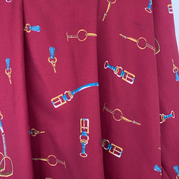 ZARA Burgundy Printed Blouse - Picture 2 of 2